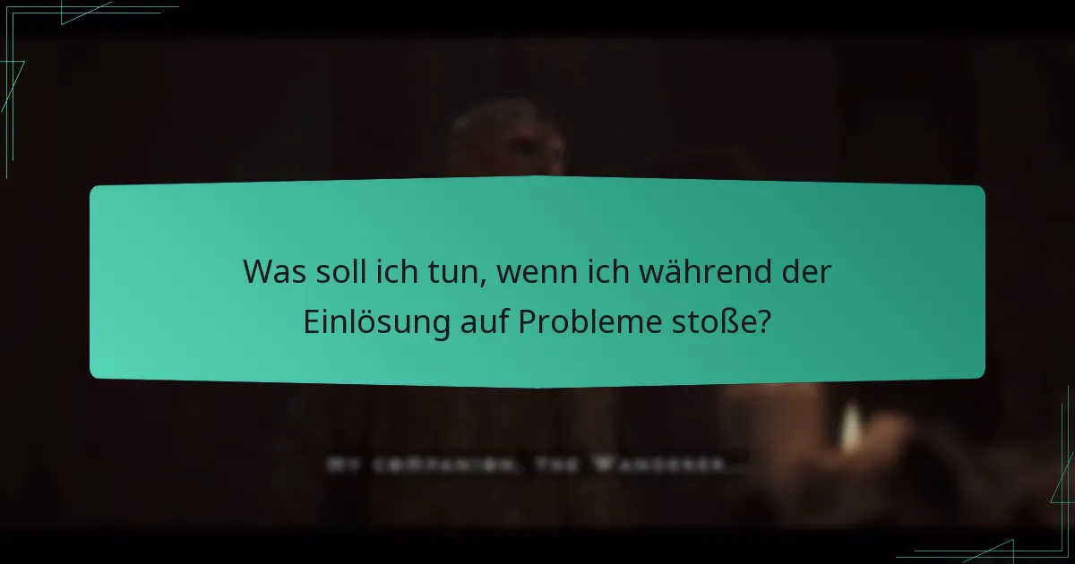 Was soll ich tun, wenn ich während der Einlösung auf Probleme stoße?