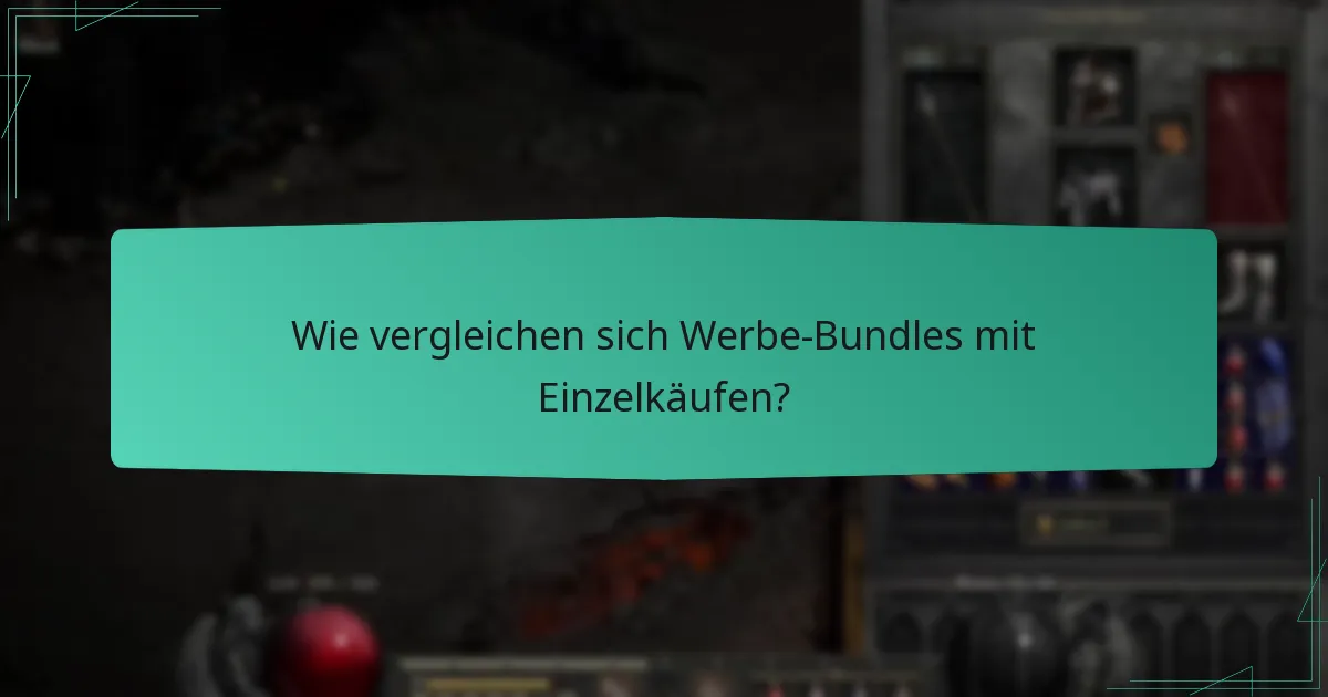 Wie vergleichen sich Werbe-Bundles mit Einzelkäufen?