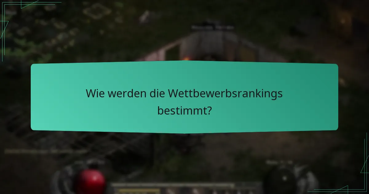 Wie werden die Wettbewerbsrankings bestimmt?